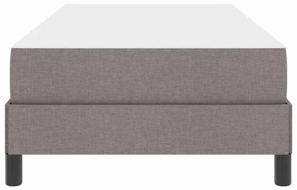 vidaXL Κρεβάτι με ελατήρια με στρώμα Taupe 90 x 200 cm ύφασμα
