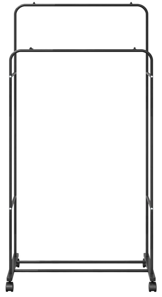 vidaXL Ράφι Ρούχων Μονόχρωμο Μαύρο 80 x 53 x 156 εκ