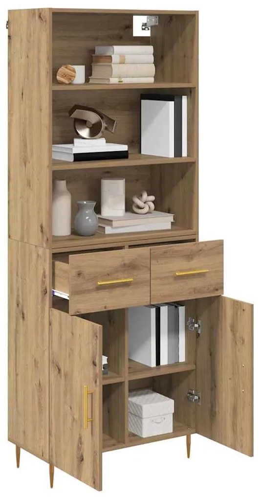 vidaXL Highboard Artisan Oak 69,5 x 34 x 180 εκ. Επεξεργασμένο ξύλο