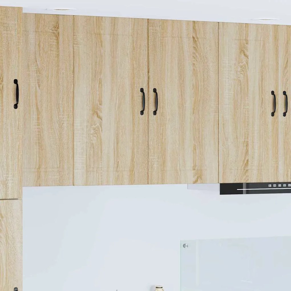 vidaXL Κρεμαστό ντουλάπι κουζίνας με ράφι Δρύς Sonoma 80 x 31 x 80 εκ.