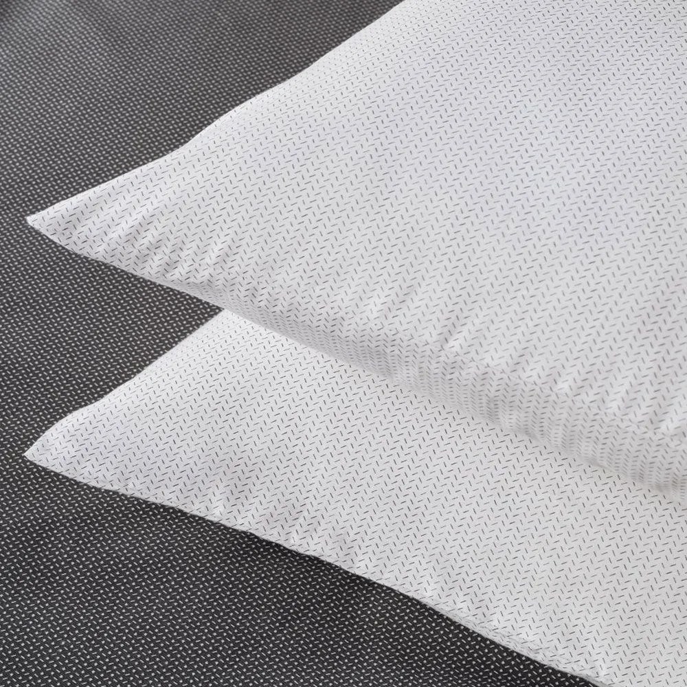 Μαξιλαροθήκες Pesca 30A (Σετ 2τμχ) White-Anthracite Kentia 50Χ70 100% Cotton