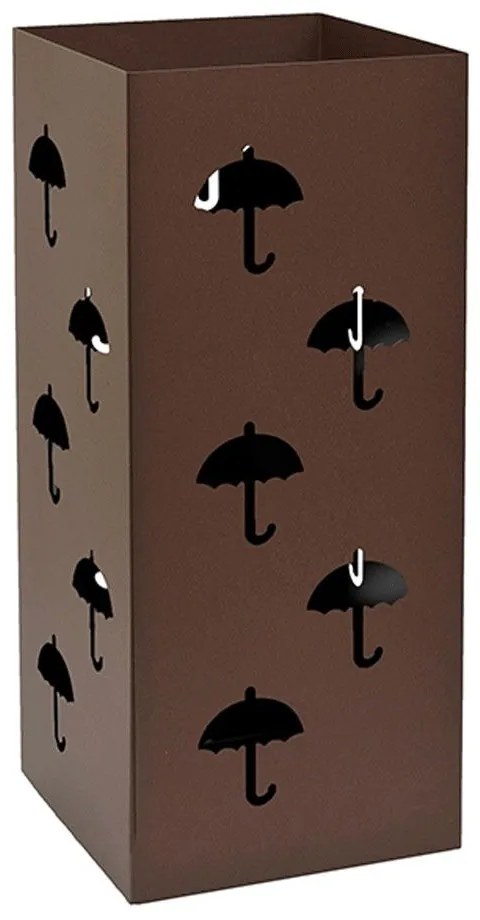 Ομπρελοθήκη Τετράγωνη 25-943 22x22x50cm Matte Wenge Pam&amp;Co Stainless Steel