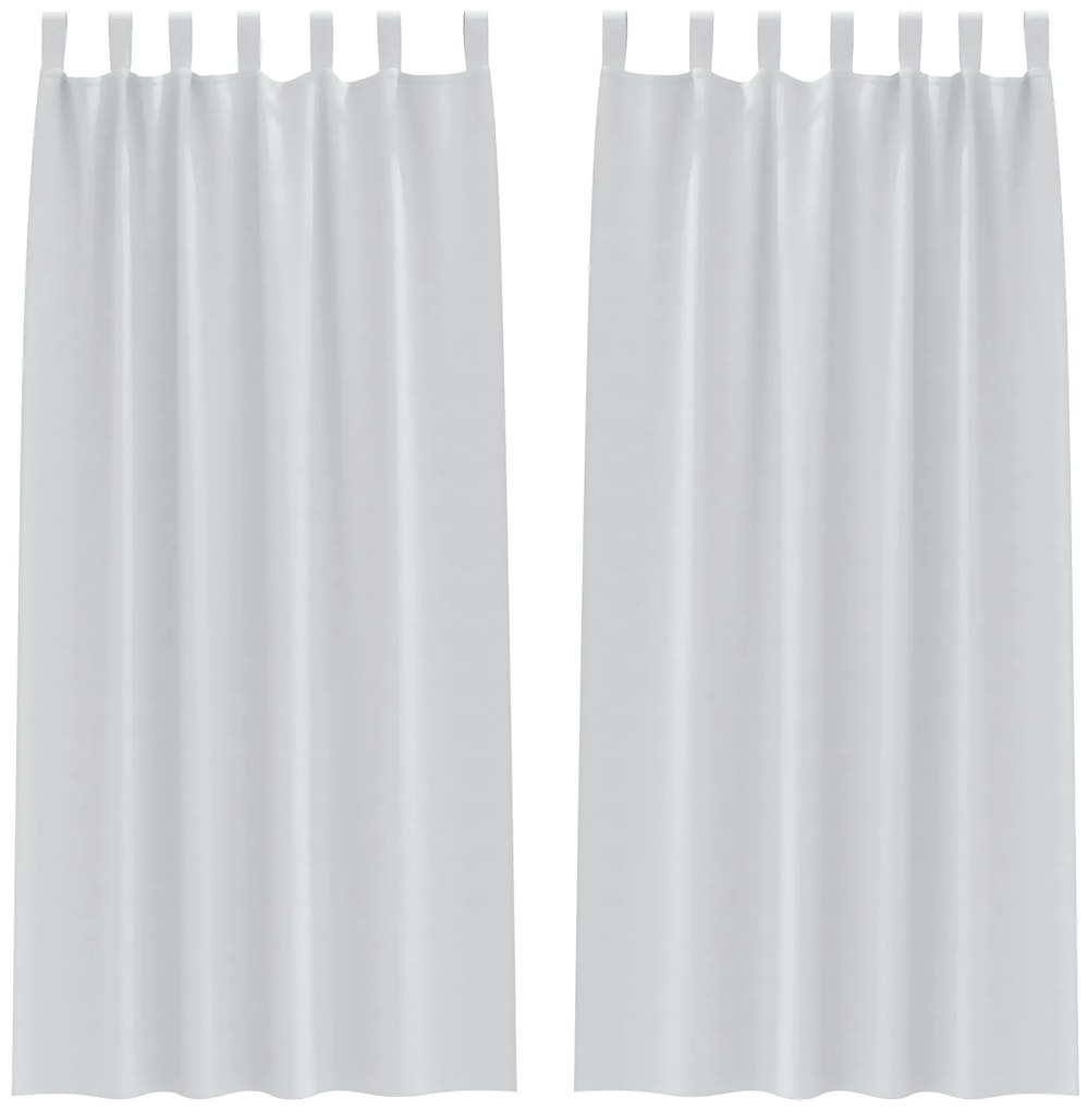 vidaXL Κουρτίνες 2 pcs Ανοιχτό Γκρι 245 x 140 εκ. Πολυεστέρας