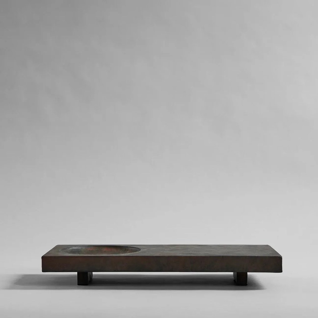 Διακοσμητική πιατέλα, Oka Tray Σκούρο Καφέ Ινώδες Σκυρόδεμα L45/W20/H6 cm 101 COPENHAGEN