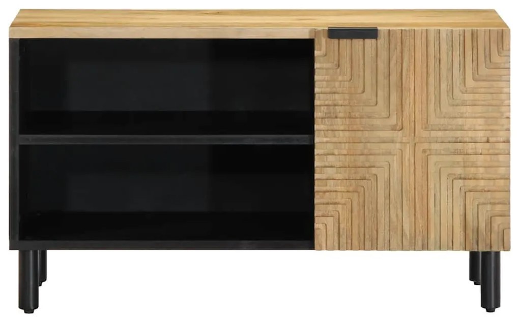 Ντουλάπι τηλεόρασης καφέ 80x31,5x46 cm από μασίφ ξύλο Mango - Καφέ