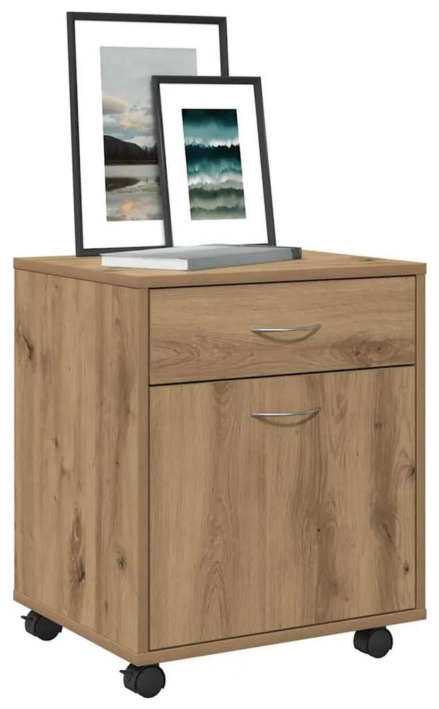 vidaXL Τροχήλατο ντουλάπι Artisan Oak 45x38x54 cm Κατασκευασμένο ξύλο