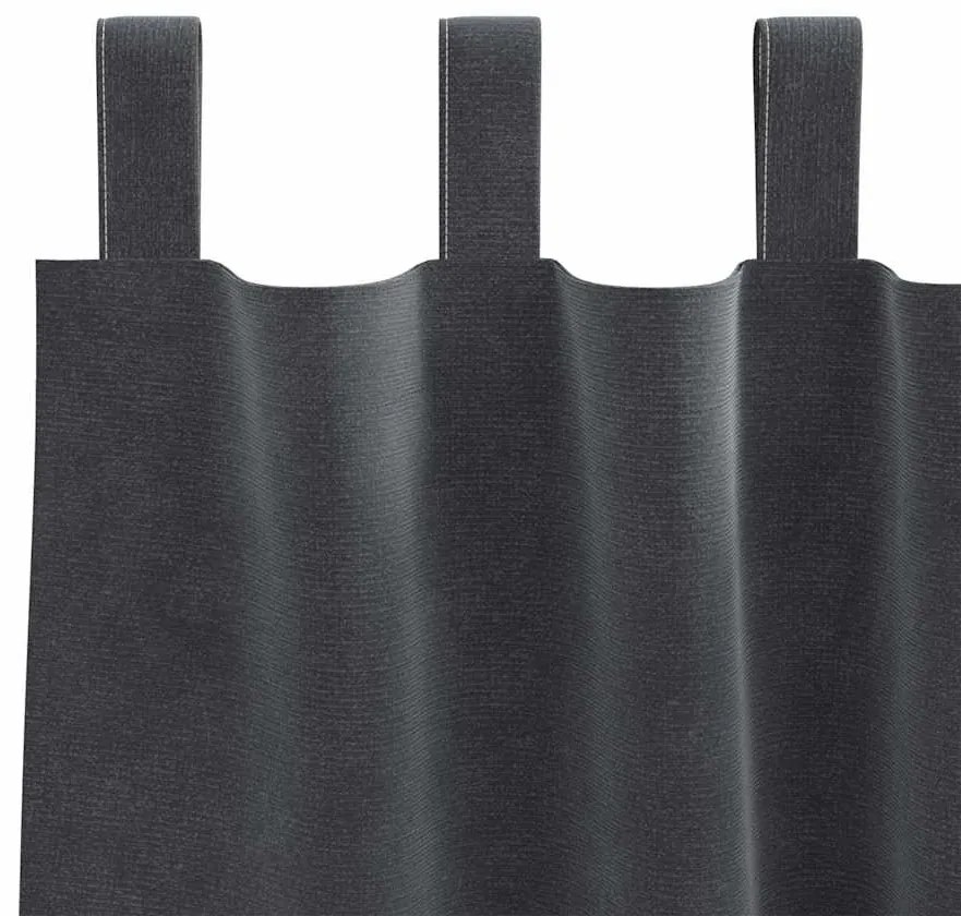 vidaXL Κουρτίνες με κουρτίνες 2 pcs Ανοιχτό γκρι 140 x 175 cm Βελούδο