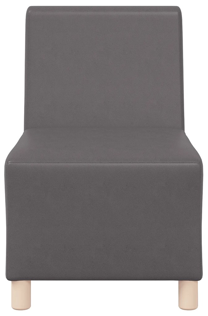 vidaXL Καναπέδες 3 pcs Γκρι 55 x 74 x 82 εκ. Τεχνητό δέρμα