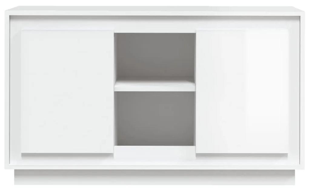 vidaXL Μπουφές Γυαλιστερό Λευκό 102x35x60 εκ. από Επεξεργασμένο Ξύλο