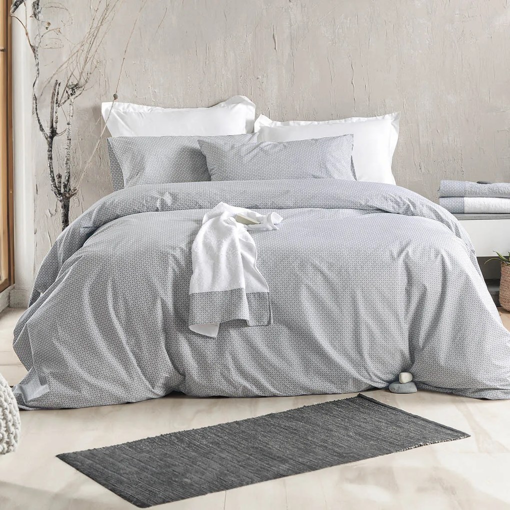 Παπλωματοθήκη Υπέρδιπλη (Σετ 225x250) Rythmos Next Sinclair Grey