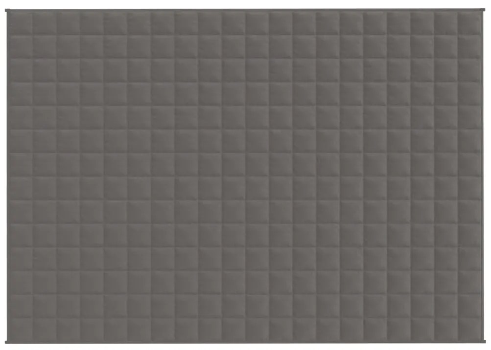 vidaXL Κουβέρτα Βαρύτητας Γκρι 138 x 200 εκ. 10 κ. Υφασμάτινη