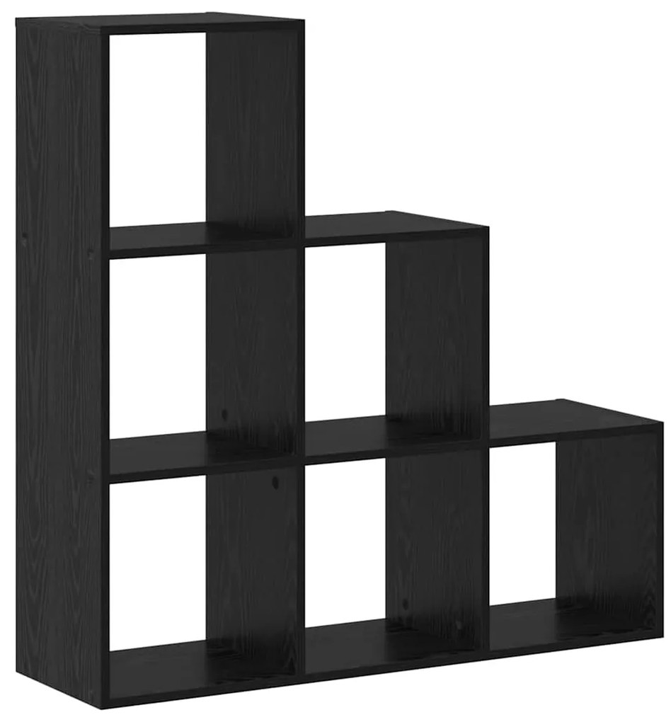 vidaXL Βιβλιοθήκη Μαύρη δρυς 99 x 29 x 99 εκ Επεξεργασμένο ξύλο