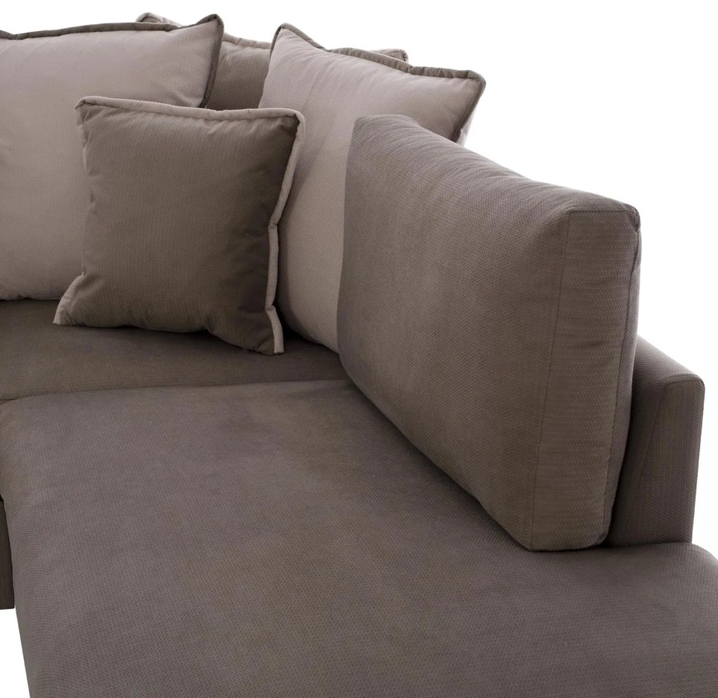 Γωνιακός Καναπές HOME C3255.03R Δεξιά Γωνία Ύφασμα Αλέκιαστο Καφέ - Μπέζ 270x225x90Yεκ. 270x225x90 εκ.