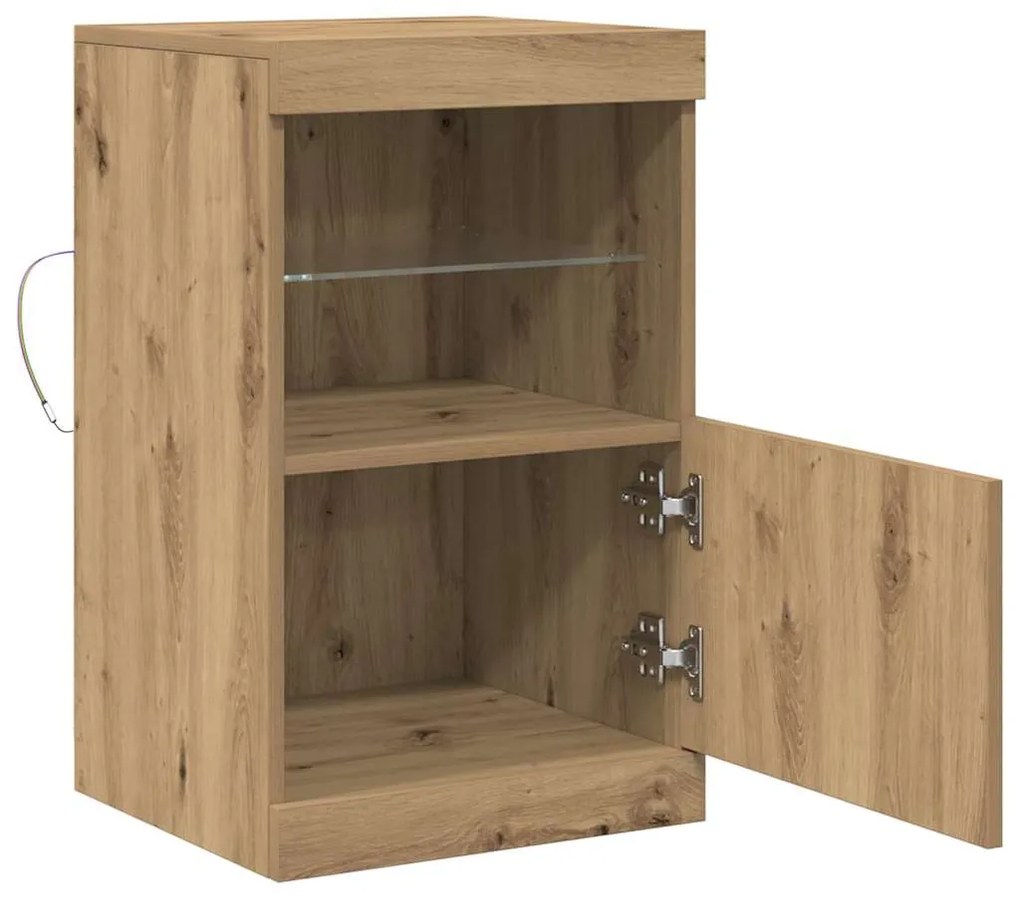 vidaXL Πλαϊνό γραφείο artisan δρυς 41 x 37 x 67 εκ Επεξεργασμένο ξύλο