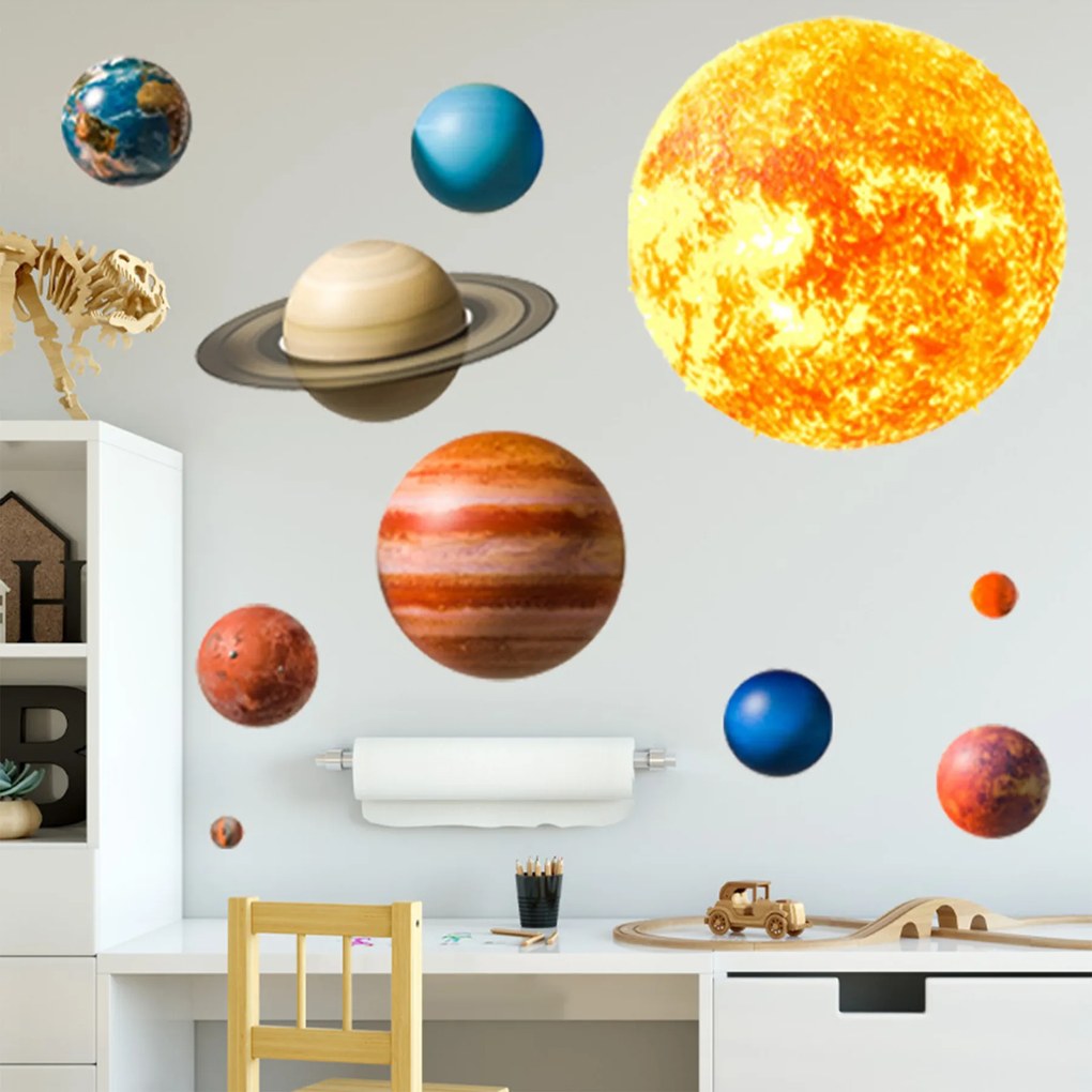 Αυτοκόλλητα Τοίχου Planets 91x72εκ. Sipo SIP-WS63039