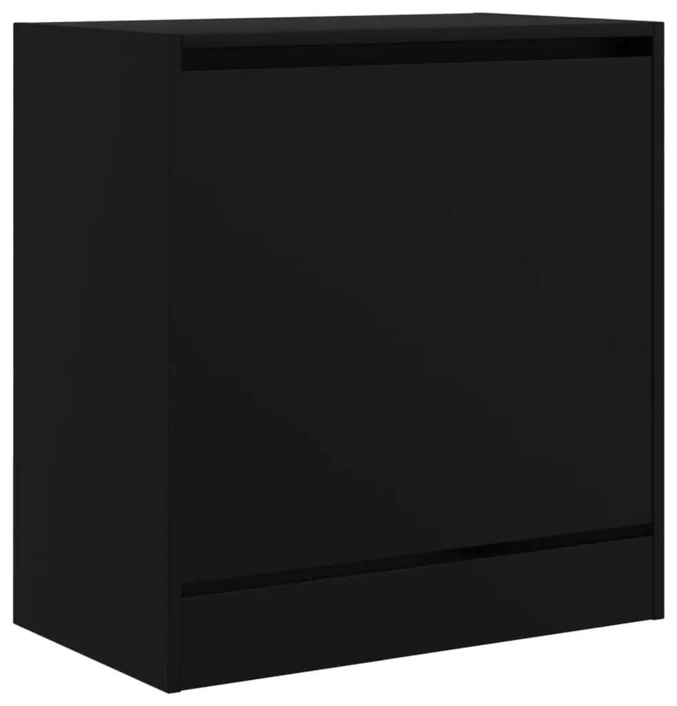 Παπουτσοθήκη Μαύρη 60x34x63,5 εκ. από Επεξεργασμένο Ξύλο - Μαύρο