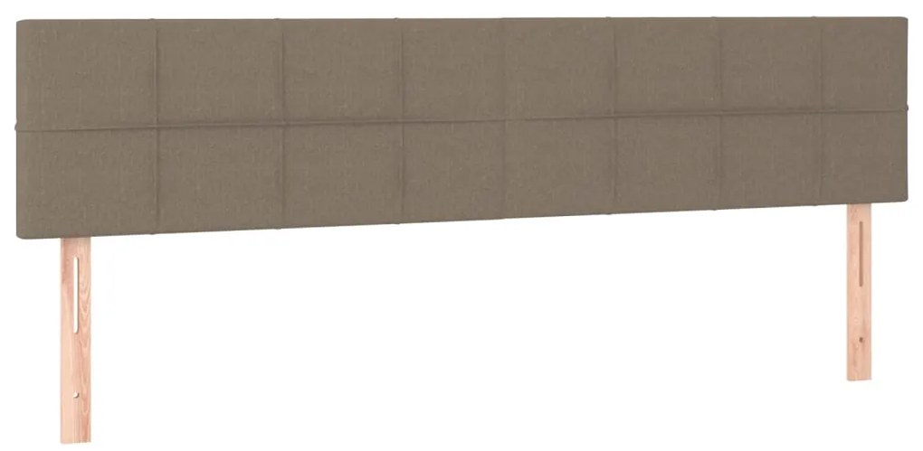 vidaXL Κεφαλάρι Κρεβατιού LED Taupe 200x5x78/88 εκ. Υφασμάτινο
