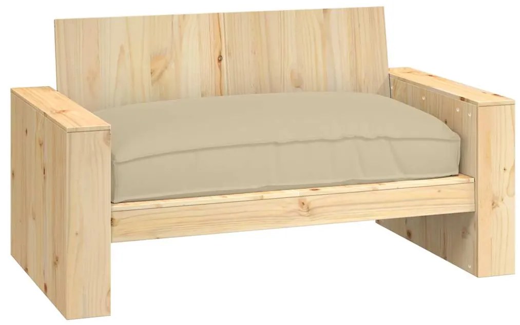 vidaXL Μαξιλάρι παλέτας για κάθισμα Μπεζ 120 x 80 x 12 cm