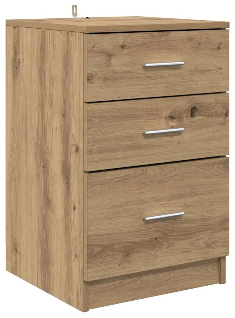 vidaXL Κομοδίνο artisan δρυς 40 x 40 x 63 εκ. Επεξεργασμένο ξύλο