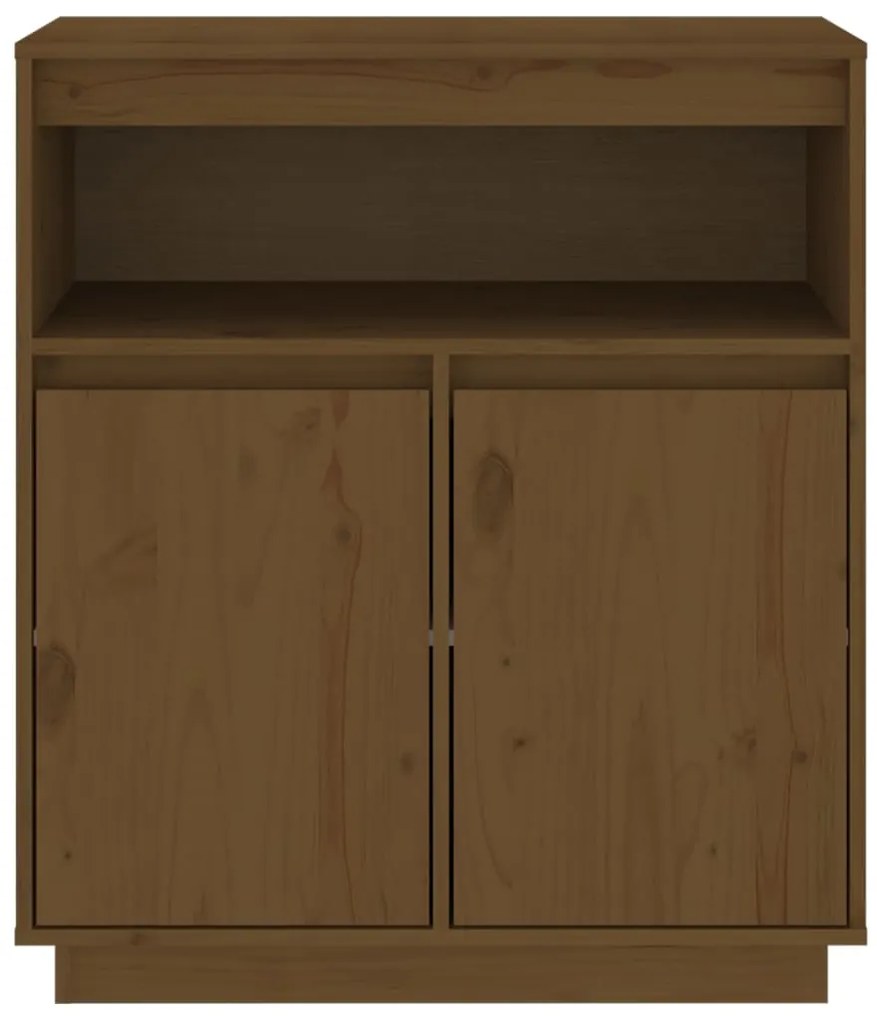 vidaXL Ντουλάπι Καφέ Μελί 70x34x80 εκ. από Μασίφ Ξύλο Πεύκου