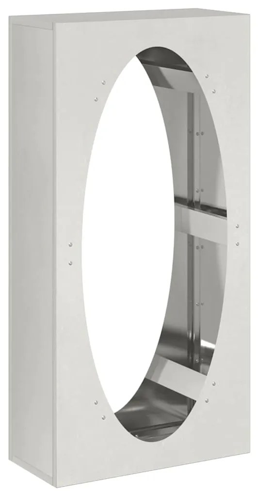 vidaXL Ραφιέρα Καυσόξυλων 50x23x100 εκ. από Ανοξείδωτο ατσάλι