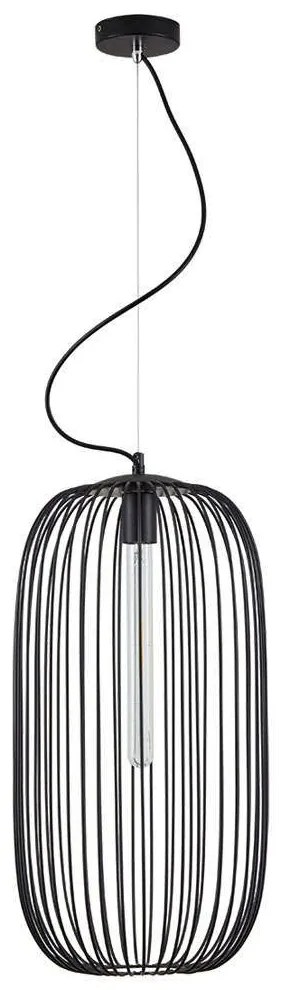 Φωτιστικό Οροφής Med 77-8230 30x30x150cm 1xE27 60W Black Homelighting