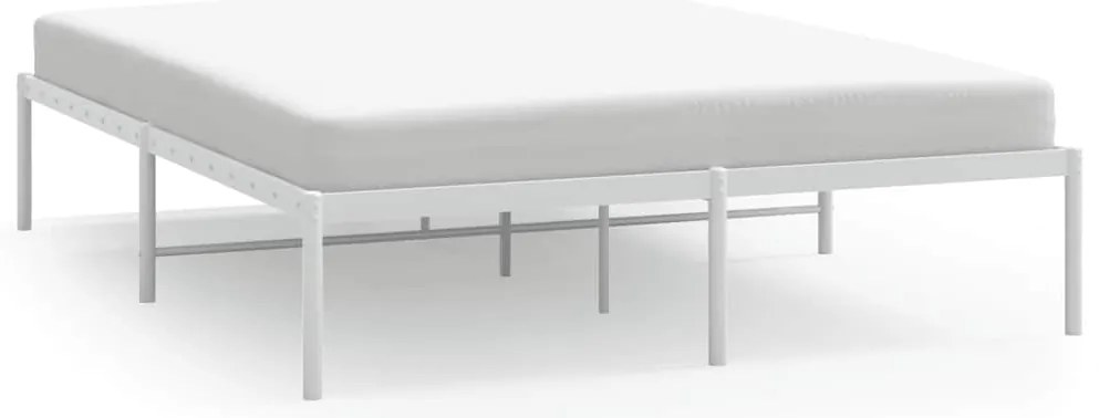 vidaXL Πλαίσιο Κρεβατιού Λευκό 140 x 200 εκ. Μεταλλικό