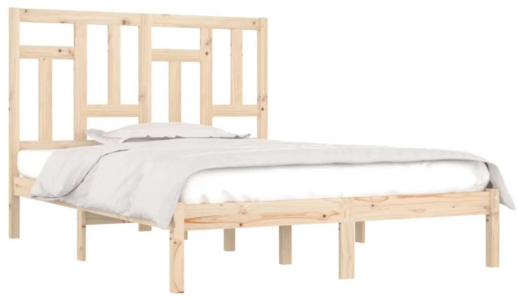 vidaXL Σκελετός Κρεβατιού Χωρίς Στρώμα 200x200 εκ Μασίφ Ξύλο Πεύκου
