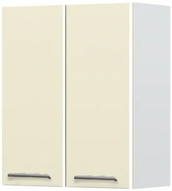 Ντουλάπι κρεμαστό Modena V7-60-2K-Λευκό - Μπεζ - 60.00Χ32.00Χ72.00cm