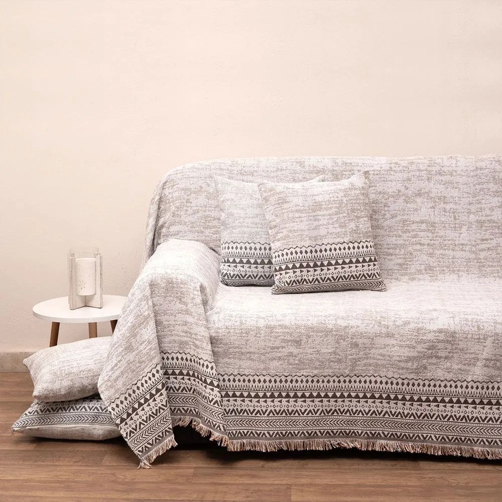 Ριχτάρι 3021 Beige Viopros Four-Seater 180x320cm 100% Βαμβάκι
