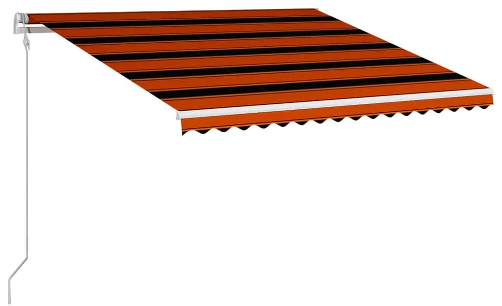 vidaXL Τέντα Συρόμενη Αυτόματη Πορτοκαλί / Καφέ 400 x 300 εκ.