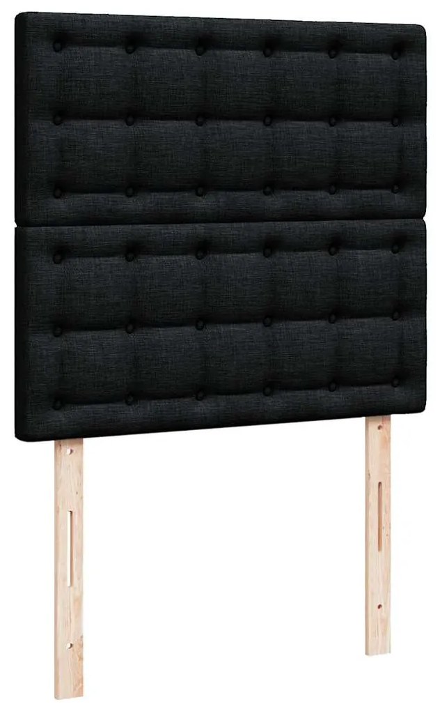 Οθωμανικό κρεβάτι με στρώματα Μαύρο 180x200cm Ύφασμα 3313736