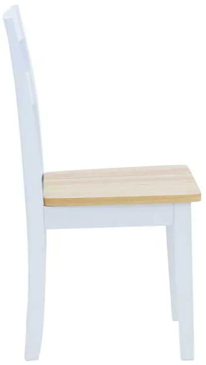 Καρέκλα York pakoworld σε λευκή-φυσική απόχρωση 39.5x47.5x89εκ
