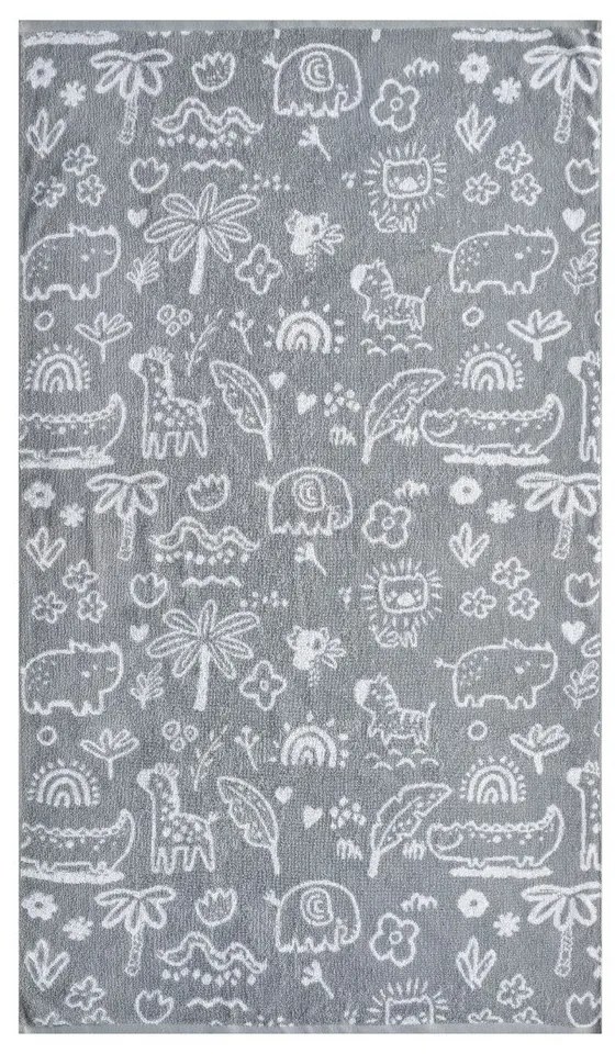 Πετσέτα Βρεφική Cungo Grey Kentia Σώματος 70x125cm 100% Βαμβάκι