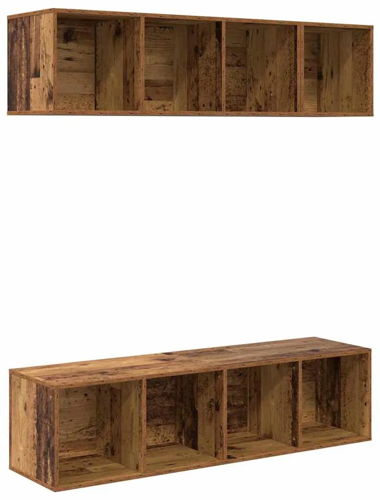 vidaXL Σετ επίπλου τηλεόρασης 3 pcs Παλιό Ξύλο Επεξεργασμένο ξύλο