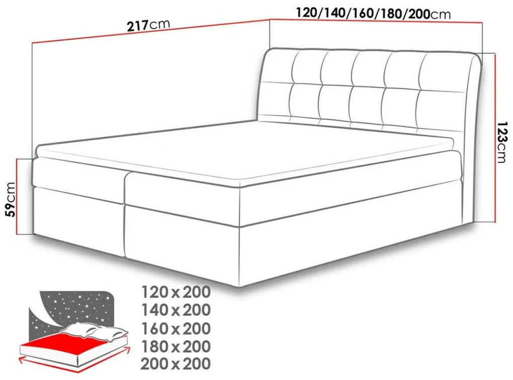 Κρεβάτι continental Baltimore 110, Διπλό, Continental, Ανοιχτό καφέ, 160x200, Οικολογικό δέρμα, Τάβλες για Κρεβάτι, 160x217x123cm, 162 kg, Στρώμα: Ναι