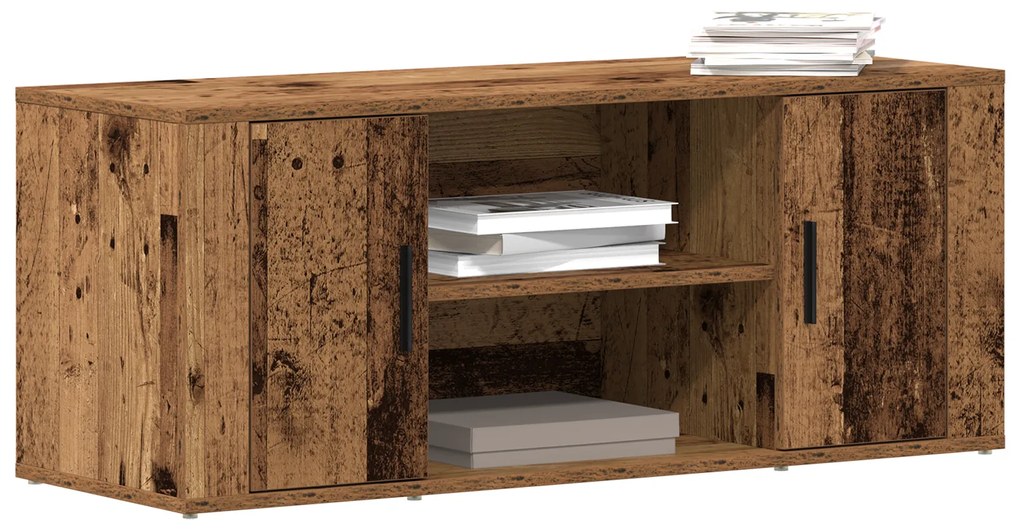 vidaXL Ντουλάπα τηλεόρασης από παλιό ξύλο 100x35x40 εκ. Κατασκευασμένο από MDF