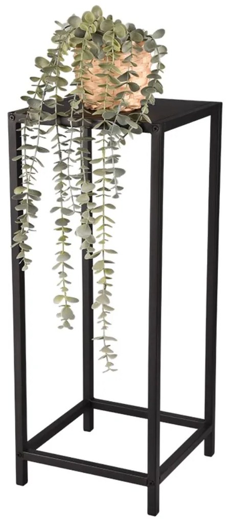Βοηθητικό Τραπεζάκι Τετράγωνο Μ25xΠ25xY60cm Μέταλλο Μαύρο Mirrors &amp; More Vera 2090102