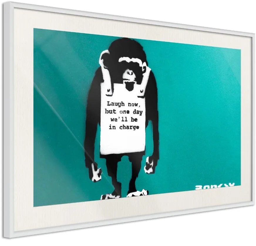 Αφίσα - Banksy: Laugh Now - 30x20 - Χρυσό - Χωρίς πασπαρτού