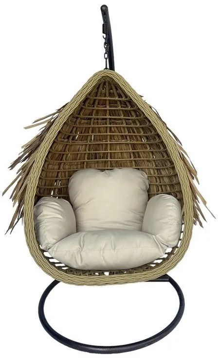 Κρεμαστή Φωλιά Varur 368-000006 120x105x195cm Natural-Beige