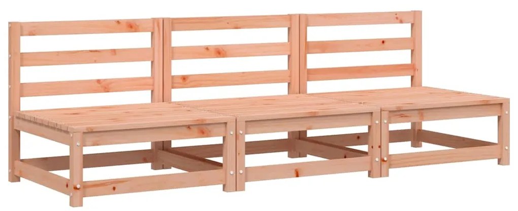 vidaXL Καναπέδες Κήπου Χωρ. Μπράτσα 3Τεμ 70x70x67εκ Μασίφ Ψευδοτσούγκα