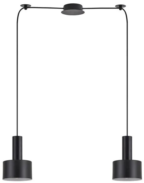 Κρεμαστό Φωτιστικό Οροφής 2xE27 Μαύρο Adept Tube 77-8543 Homelighting-77-8543-Μαύρο 77-8543