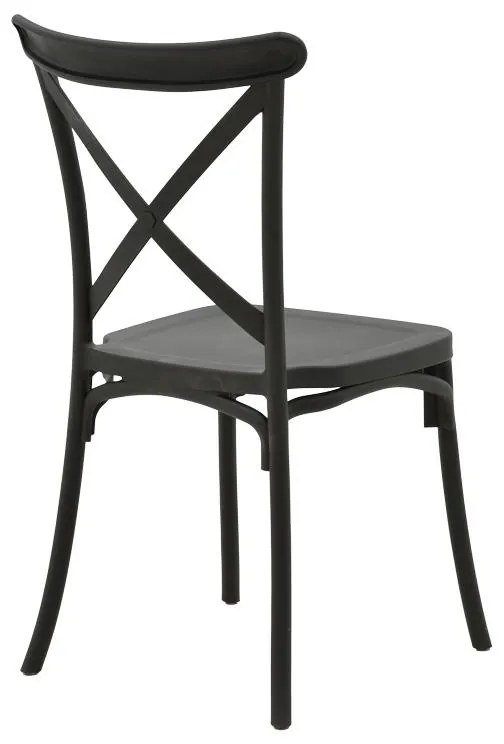 Καρέκλα Crossie pp σε ανθρακί απόχρωση 38x46.5x82εκ 38x46.5x82 εκ.