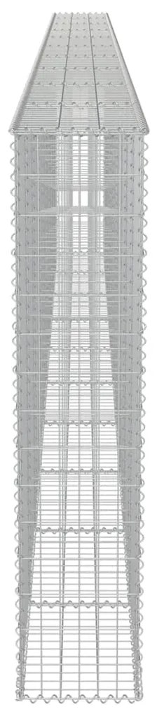 vidaXL Συρματοκιβώτιο Τοίχος 600x30x150 εκ. Γαλβαν.Χάλυβας + Καλύμματα