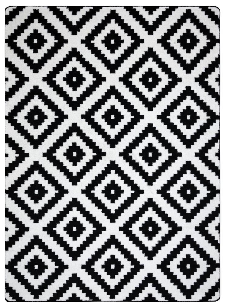Χαλί SKETCH - F998 κρέμα / μαύρο - Τετράγωνα
