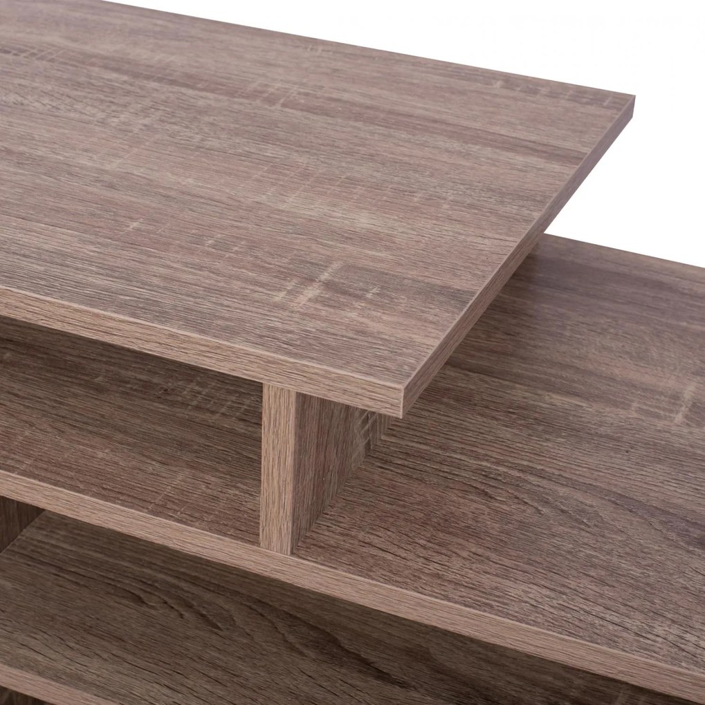 Έπιπλο τηλεόρασης SCOTT Μελαμίνη Sonoma - Λευκό 123x39.5x45.5Yεκ. 123x39.5x45.5 εκ.