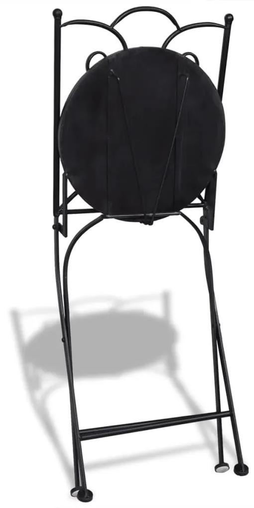 vidaXL Καρέκλες Bistro Πτυσσόμενες 2 τεμ. Τερακότα / Λευκό Κεραμικές