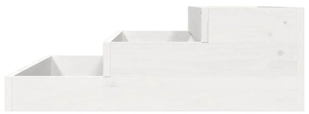 Ζαρντινιέρα Λευκή 78 x 78 x 27 εκ. από Μασίφ Ξύλο Πεύκου - Λευκό