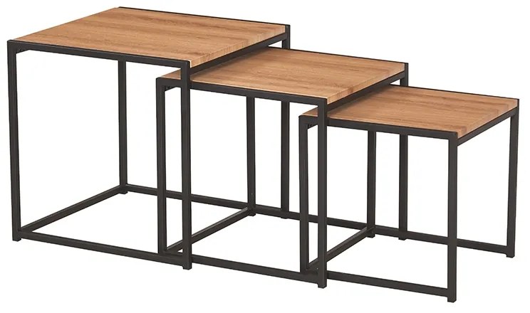 ALBA ΣΕΤ 3 ΤΜΧ ΤΡΑΠΕΖΑΚΙΑ OAK GRAIN