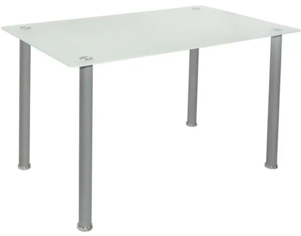 Σετ τραπεζαρίας C10062.01 5τμχ με Τραπέζι ALAN 120x70x75εκ. &amp; Καρέκλες KIM Λευκές